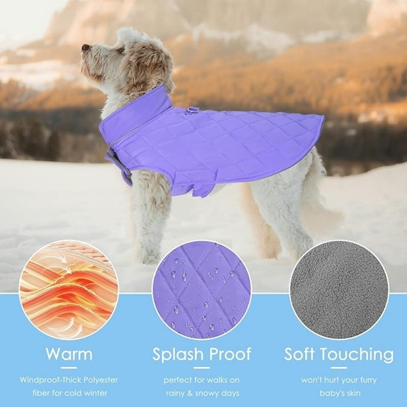 Life Dog Warm Coat, Small Dog Winter Jacket Windproof Water Resistant Cold Weather Coats Cozy Snow Jacket Vest for Puppies